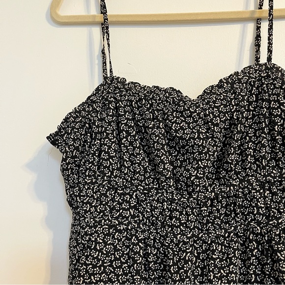 Madewell Black White Mini Dress Sophia Cami Tiered Mini Dress in Micro Daisy 2 - Picture 4 of 11